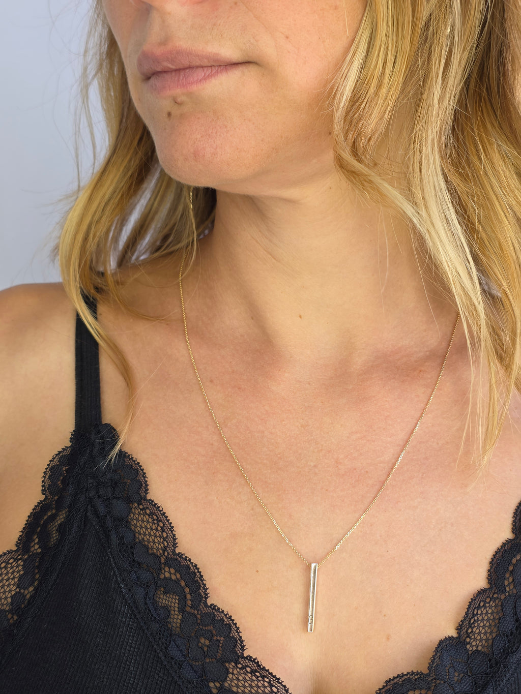 Personalized Vertical Bar Necklace
