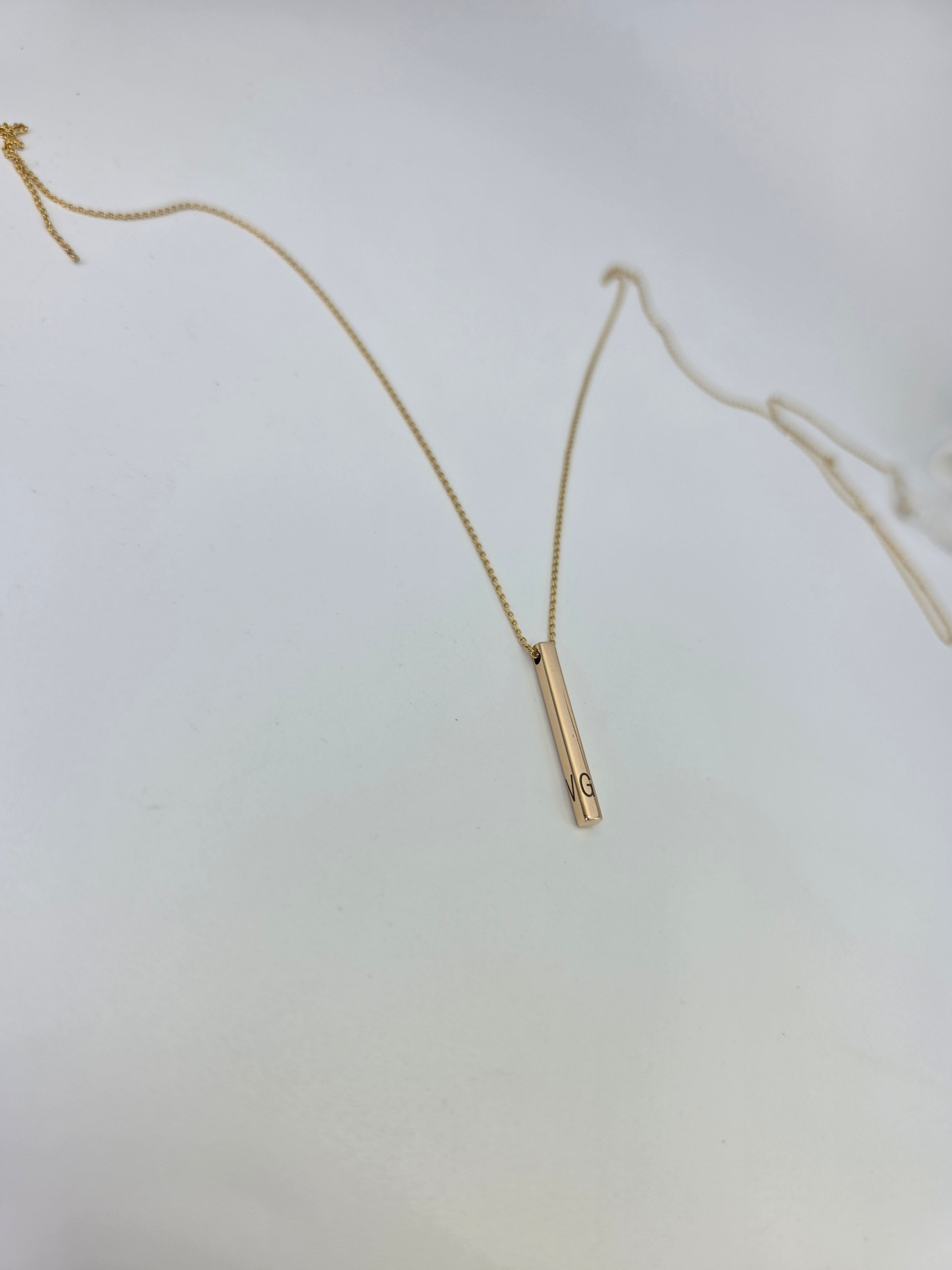 Personalized Vertical Bar Necklace