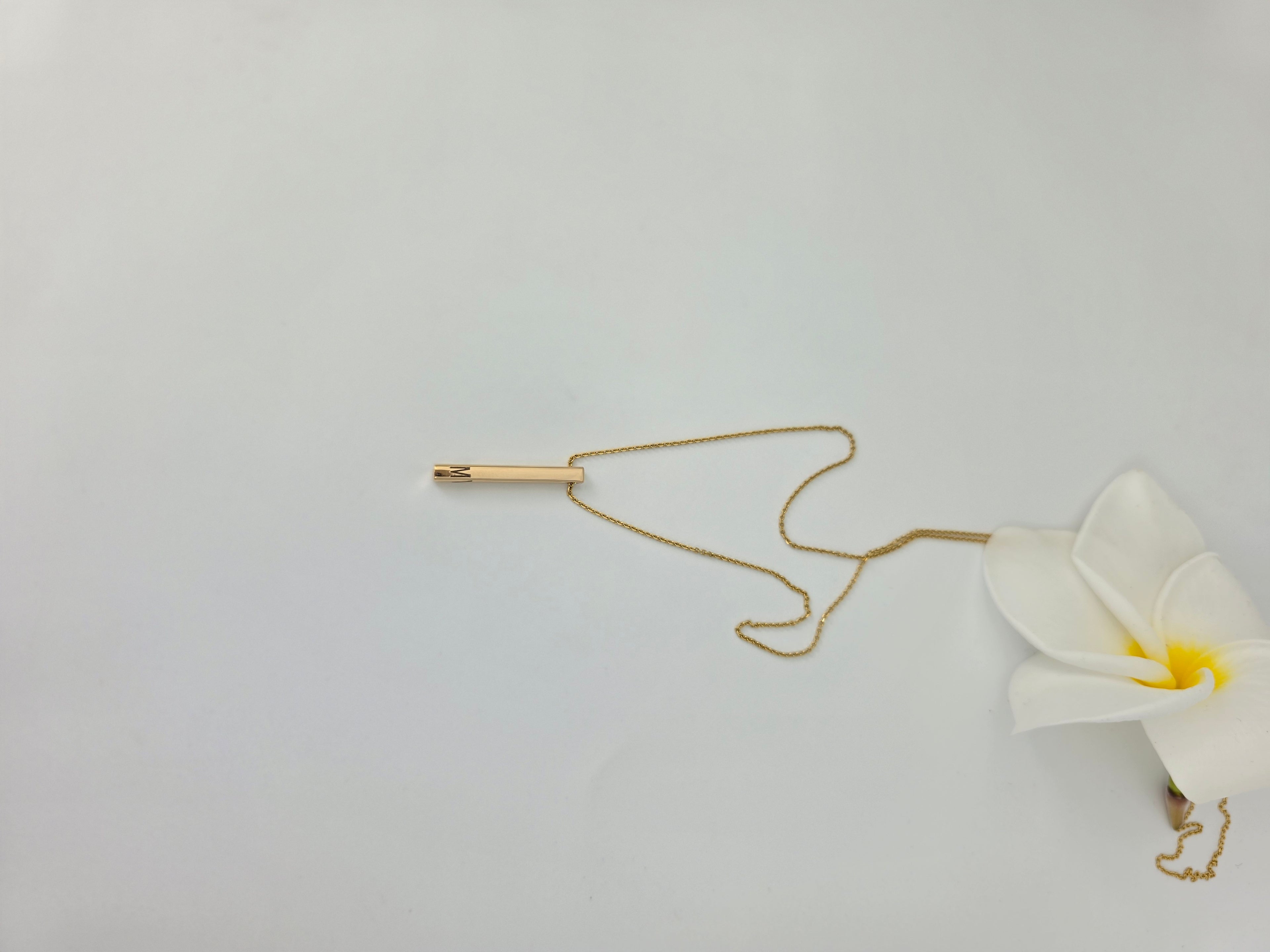 Personalized Vertical Bar Necklace