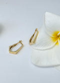 Modern Geometric Huggie Hoop Earrings