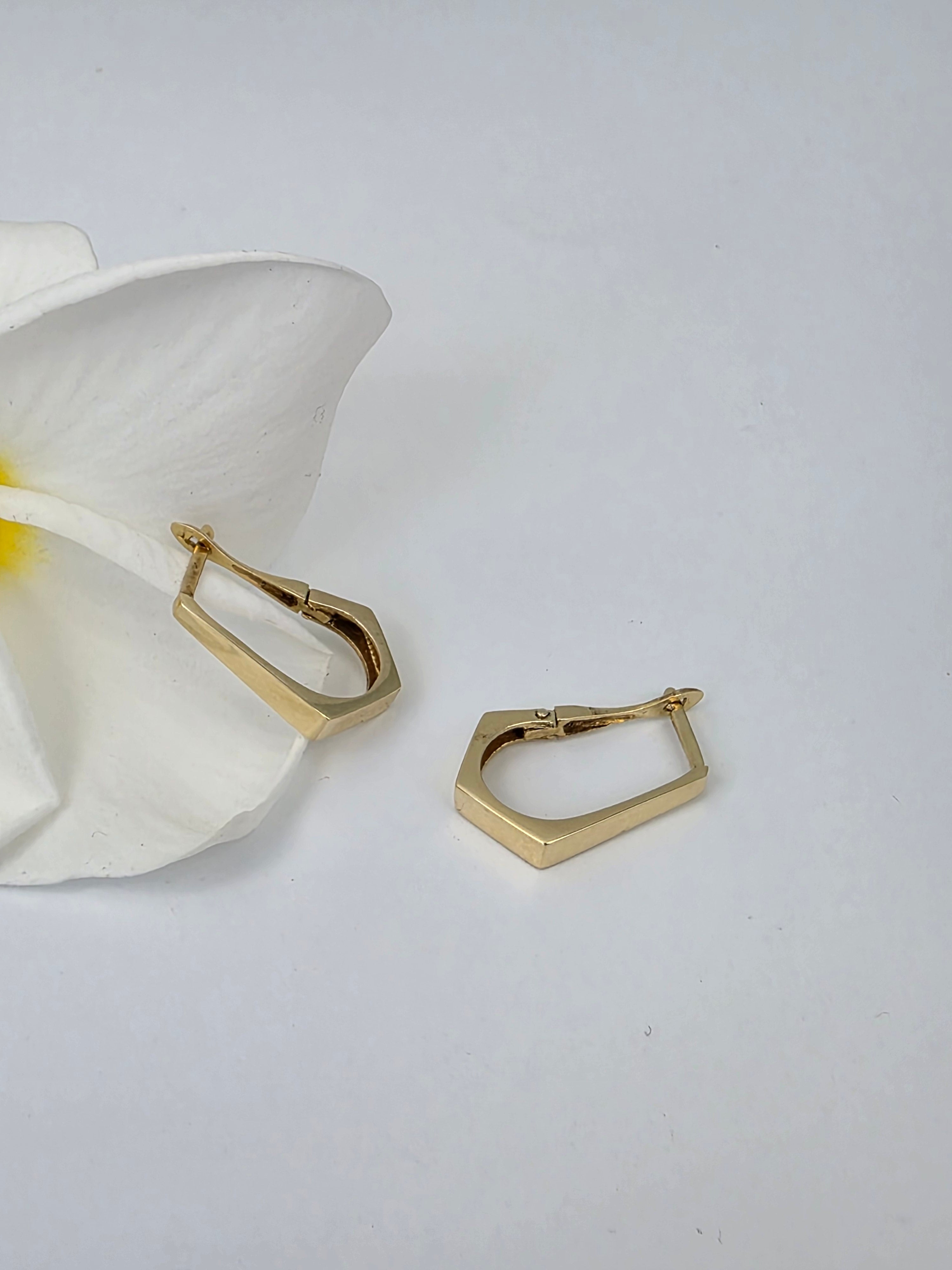 Modern Geometric Huggie Hoop Earrings