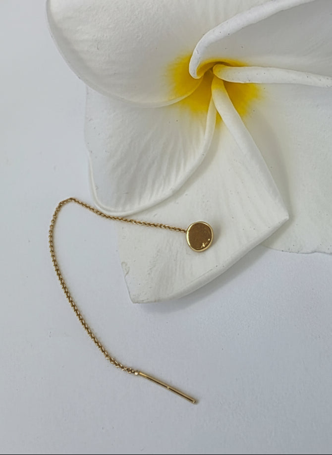 Personalized Disc Threader Earring