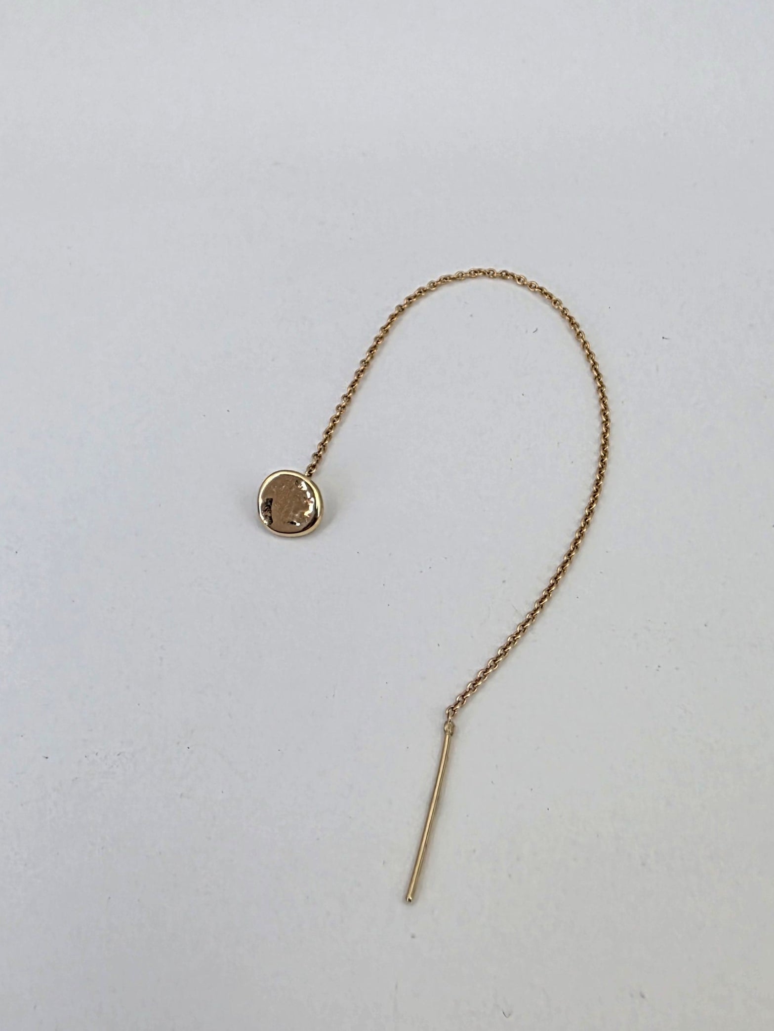 Personalized Disc Threader Earring