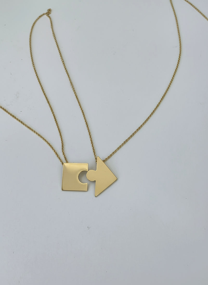 Perfect Match Puzzle Necklace Set - Best Friends or Mother & Daughter