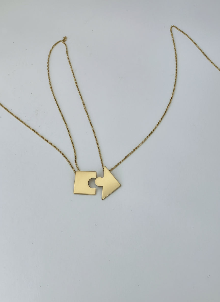 Perfect Match Puzzle Necklace Set - Best Friends or Mother & Daughter