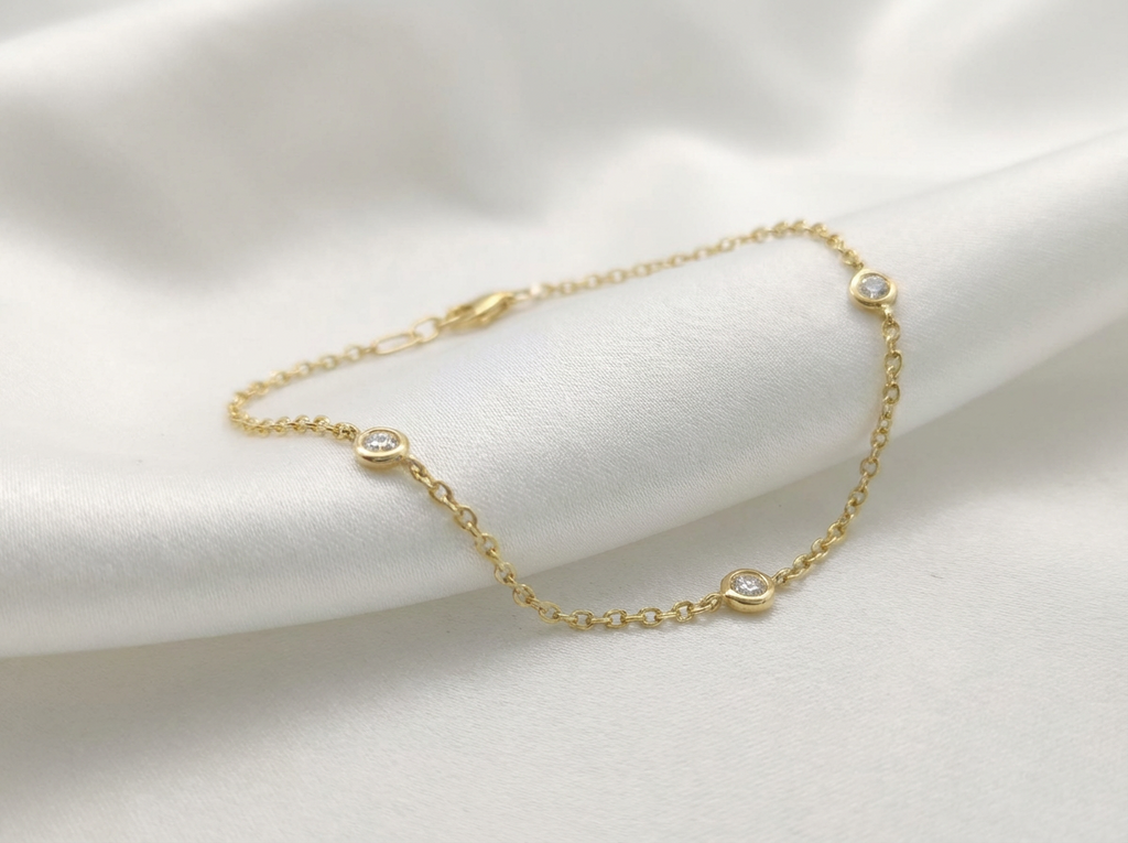 Delicate Diamond Station Bracelet