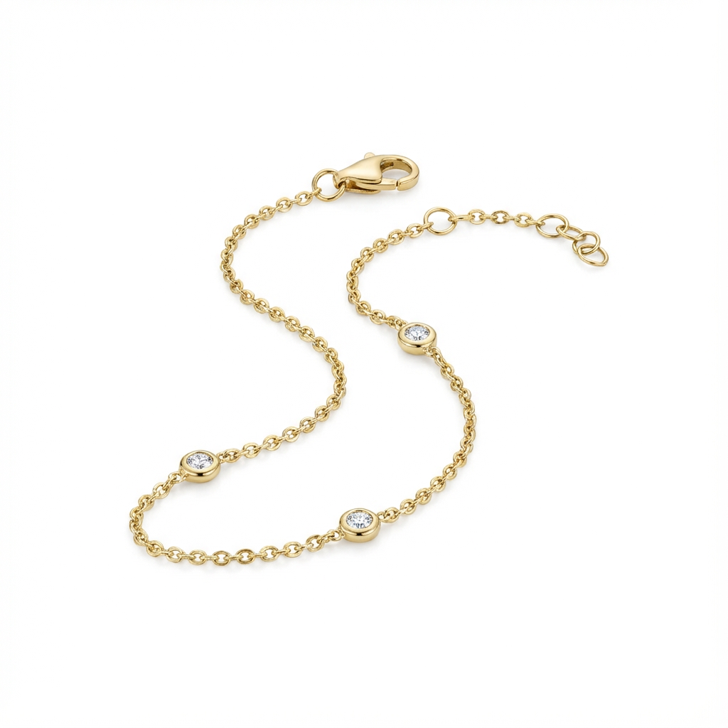 Delicate Diamond Station Bracelet
