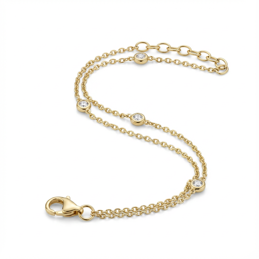 Delicate Diamond Station Bracelet