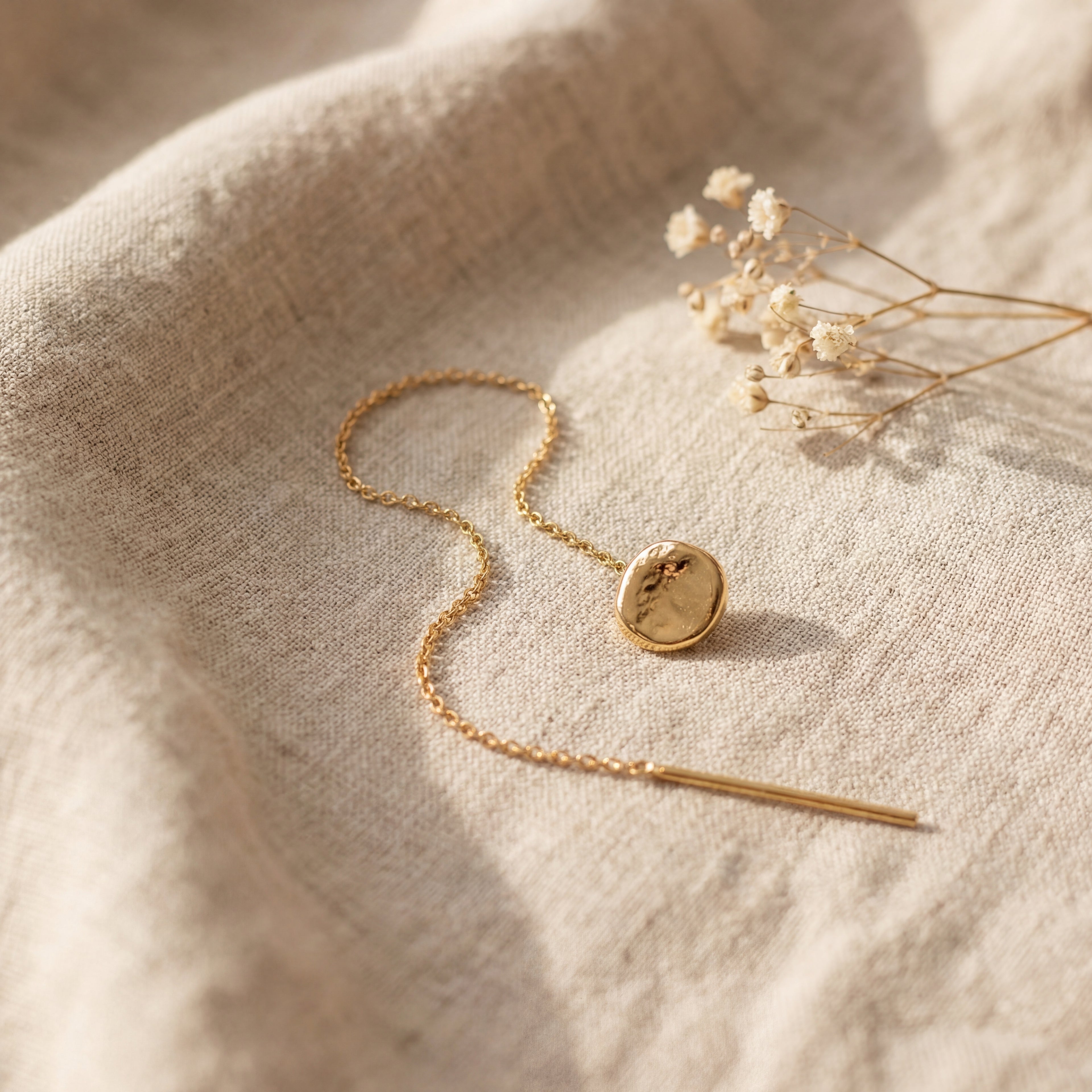 Personalized Disc Threader Earring