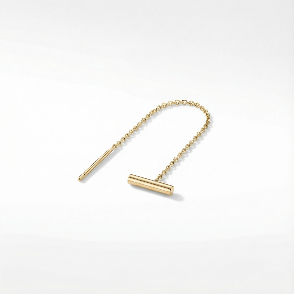 Personalized Disc Threader Earring